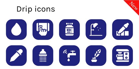 Poster - drip icon set