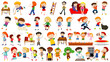 © blueringmedia - Set of cute kids cartoon character