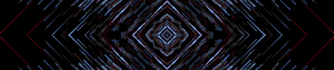 Wall Mural - Neon glowing lines, Abstract motion geometric background, glowing neon.