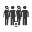 © Stockgiu - covid 19 coronavirus social distancing prevention, keep distance in public society people, outbreak spreading vector silhouette style icon