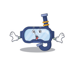 Sticker - Dive glasses mascot design concept showing a amazed gesture