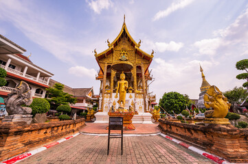 Wall Mural - Bupparam temple in Chiang Mai province