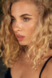 © puhhha - Beautiful Woman. Sexy Natural And Healthy Look Model. Nude Makeup In Beauty Portrait. Female Curly Blonde Hairstyle.