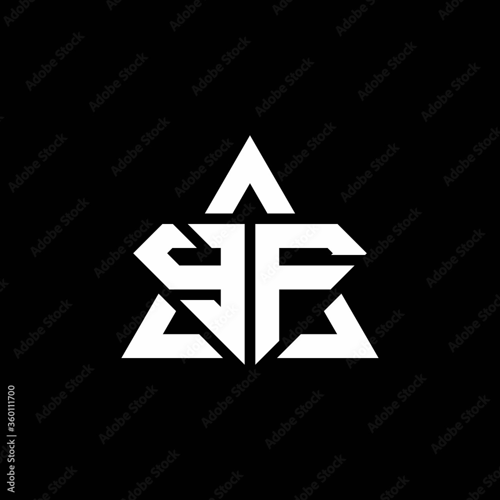 YF monogram logo with diamond shape and triangle outline Stock Vector ...