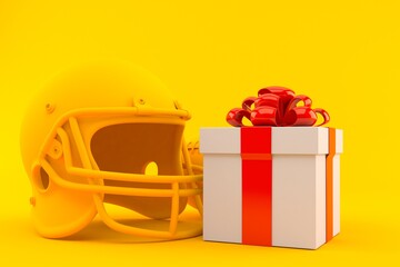 Canvas Print - American football background with gift