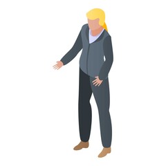 Poster - Man translator icon. Isometric of man translator vector icon for web design isolated on white background