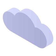 Poster - Data cloud translator icon. Isometric of data cloud translator vector icon for web design isolated on white background