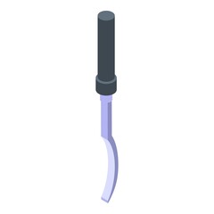 Poster - Carpenter chisel icon. Isometric of carpenter chisel vector icon for web design isolated on white background