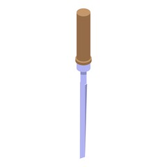 Poster - Carving chisel icon. Isometric of carving chisel vector icon for web design isolated on white background