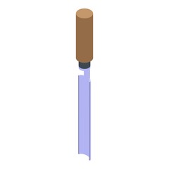 Poster - Gouge chisel icon. Isometric of gouge chisel vector icon for web design isolated on white background