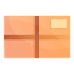 Poster - Parcel box icon. Cartoon of parcel box vector icon for web design isolated on white background
