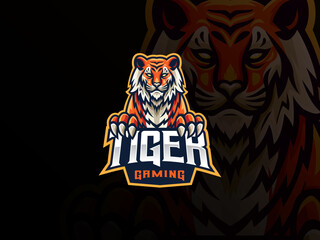 Wall Mural - Tiger mascot sport logo design