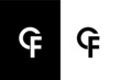 CF, FC Letter logo design template vector