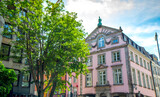 Fototapeta Big Ben - Düsseldorf, Historische Häuserfront in der Altstadt, Sehenswürdigkeit