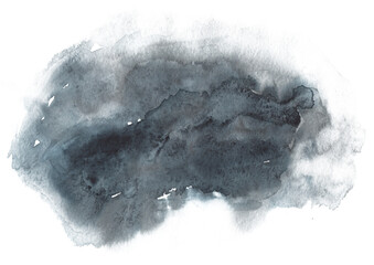 Watercolor cloud as background. Witchcraft, Magic, occult and esoteric concept with copy space. Hand drawn illustration