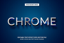 Metallic Shiny Silver Chrome Text Effect