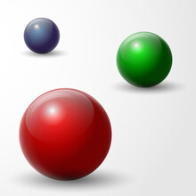 Vector Illustration Of Balls On A White Background.