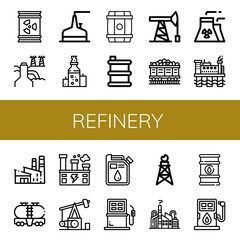 Sticker - refinery simple icons set