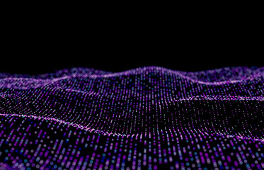 Poster - Futuristic Abstract digital technology background. Big data visualization. Network connection structure. 3d render.