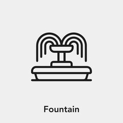 Poster - fountain icon vector sign symbol