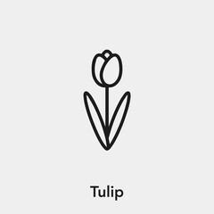 Poster - tulip icon vector sign symbol