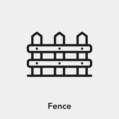 Poster - fence icon vector sign symbol