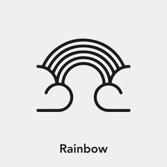 Poster - rainbow icon vector sign symbol