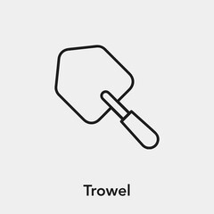 Poster - trowel icon vector sign symbol