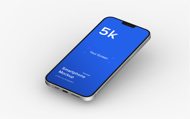 Wall Mural - smartphone mockup | fully editable file, replaceable screen, separated shadow and background