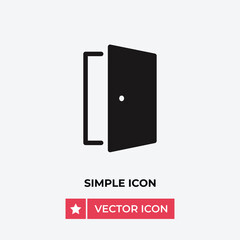 Poster - Door vector icon, simple sign for web site and mobile app.