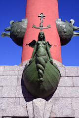 Wall Mural - Old architecture of Saint Petersburg, Russia. Rostral columns	
