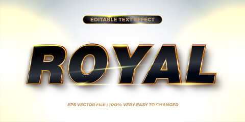 editable text effect - royal text style concept