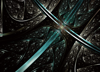 Wall Mural - Abstract color dynamic background with lighting effect. Fractal art