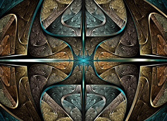 Wall Mural - Abstract color dynamic background with lighting effect. Fractal art