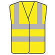 Yellow hi vis safety vest icon