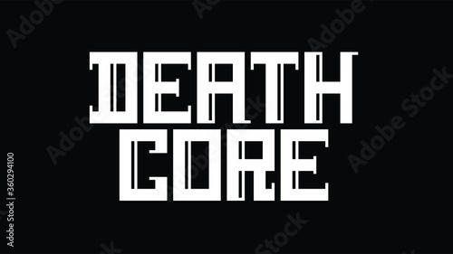 Fotografía Custom display logo font of Death Core in dimensional style with abstract drop s
