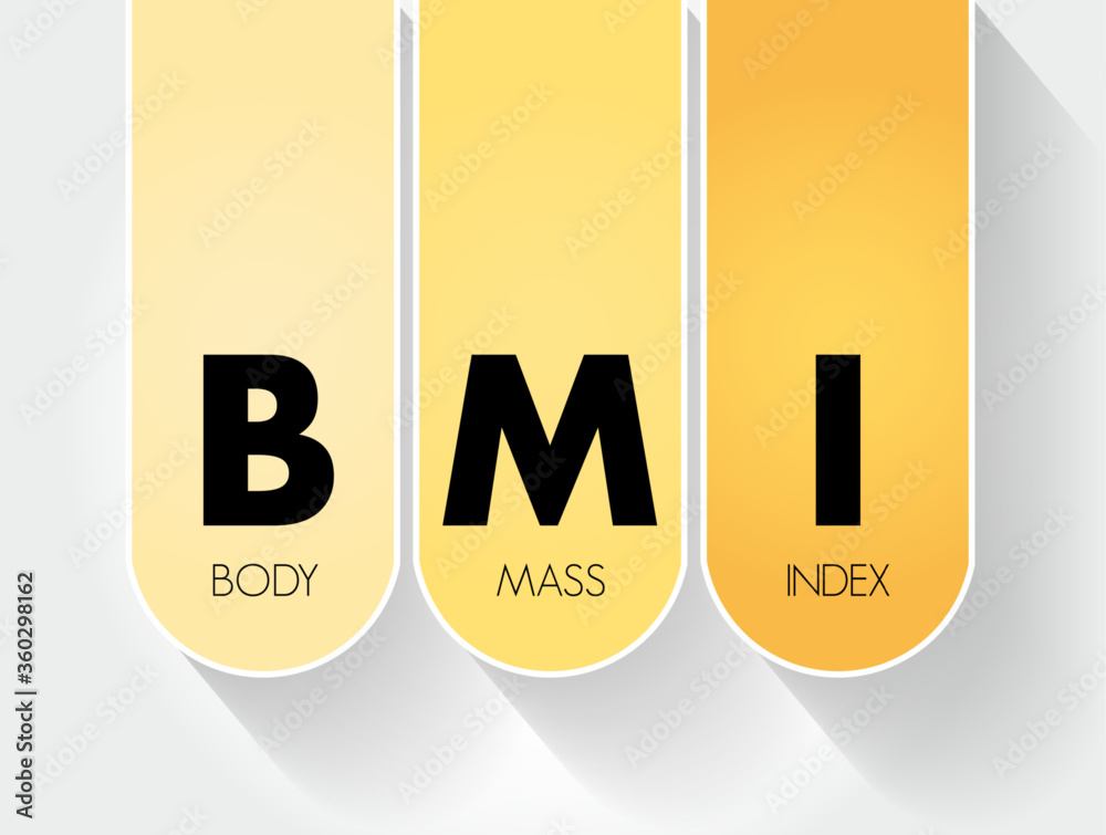 BMI - Body Mass Index acronym, health concept background Stock Vector ...