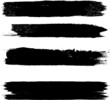 © miloje - Grunge Paint stripe . Vector brush Stroke . Distressed banner . Black isolated paintbrush collection . Modern Textured shape . Dry border in Black .