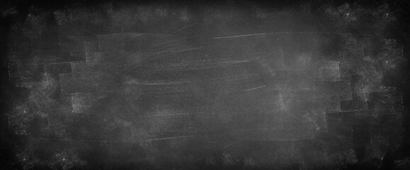 Wide black board or chalkboard background