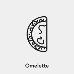 Poster - omelette icon vector sign symbol