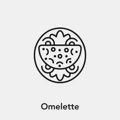 Poster - omelette icon vector sign symbol