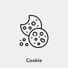 Poster - cookie icon vector sign symbol