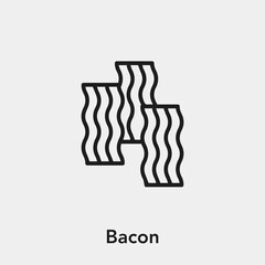 Poster - bacon icon vector sign symbol