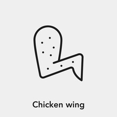 Poster - chicken wing icon vector sign symbol