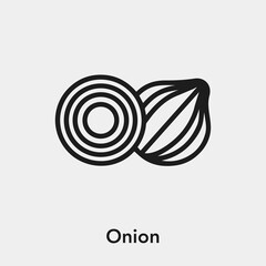 Poster - onion icon vector sign symbol