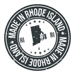 Made in Rhode Island State USA Quality Original Stamp Design Vector Art 
