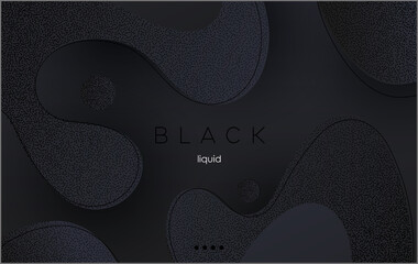 Aufkleber - Moving black abstract background. Dynamic Effect. Vector Illustration. Design Template.