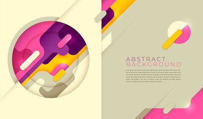 Poster - modern layout design in abstract style. colorful geometric composition with text. vector illustratio