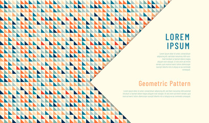 Poster - abstract geometric pattern design made of triangles in various colors. vector illustration.