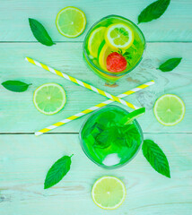 lime and mint  drink